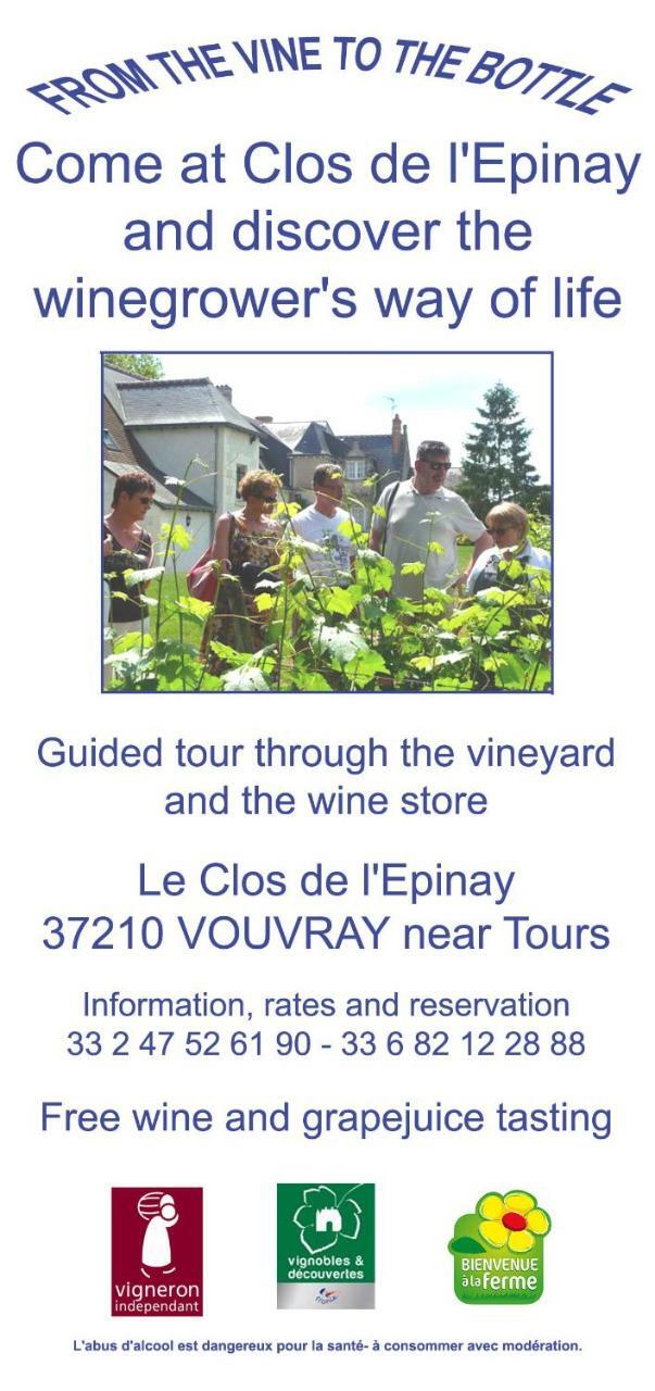 Au Clos De L'Epinay Vouvray Kültér fotó